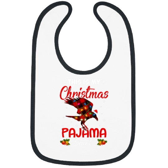 this is my raven christmas pajama lights 2holiday Bibs