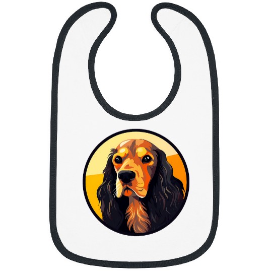 Cocker Spaniel Dog Minimal Love Dogs 2 Bibs