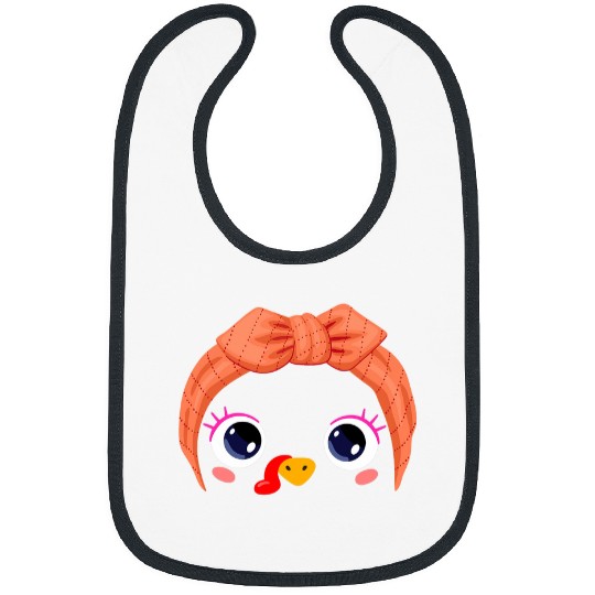 Turkey Face Thanksgiving Headband Running Pilgrim Kids Mom Bibs