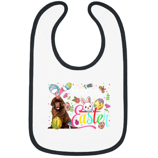 Happy Easter Newfoundland Cosplay Bunny Chocolate Eggs Bibs