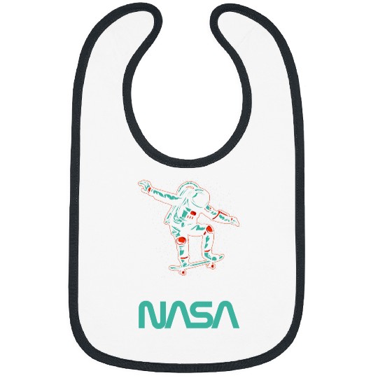 Lacrosse Gift NASA Astronaut rides a skateboard Worm Logo Bibs