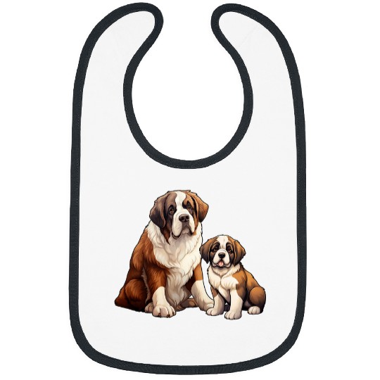 Cute Dogs Saint Bernard Bibs