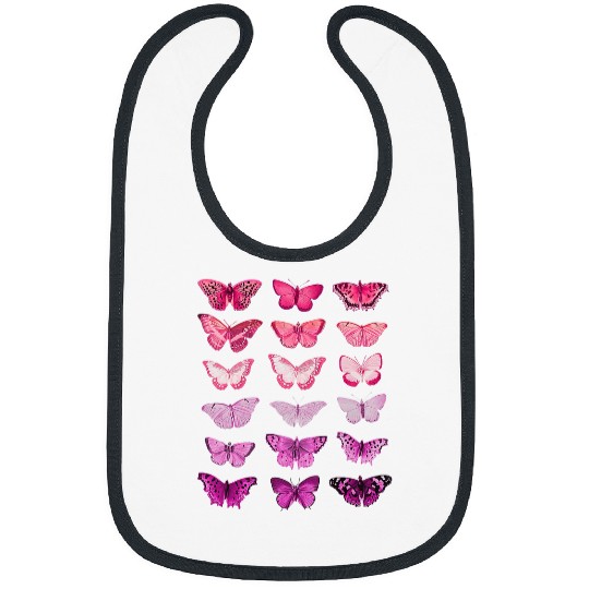 LGBT Lesbian Flag Color Butterfly Pride Month Aesthetic Tee Bibs
