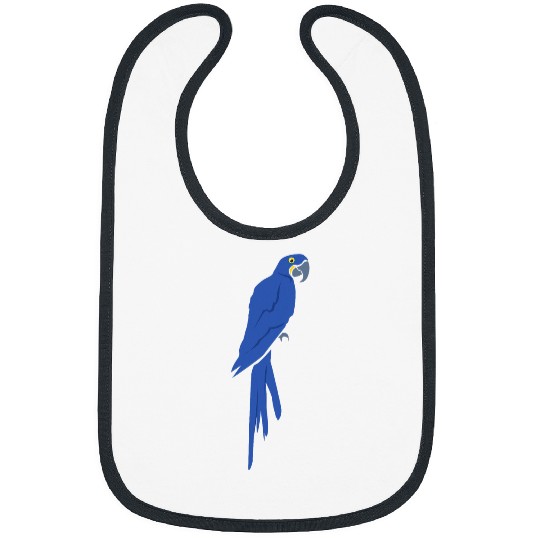 Parrot Colourful Bird Graphic Blue Macaw Hyacinthara Owner Bibs