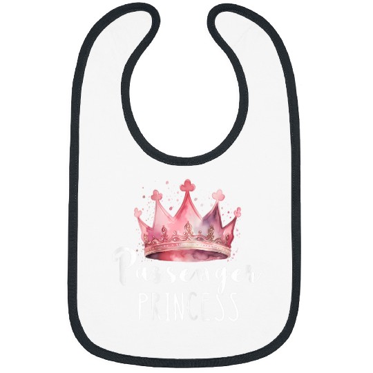 Passenger Princess Crown Seat Codriver Car Driver Driving Bibs