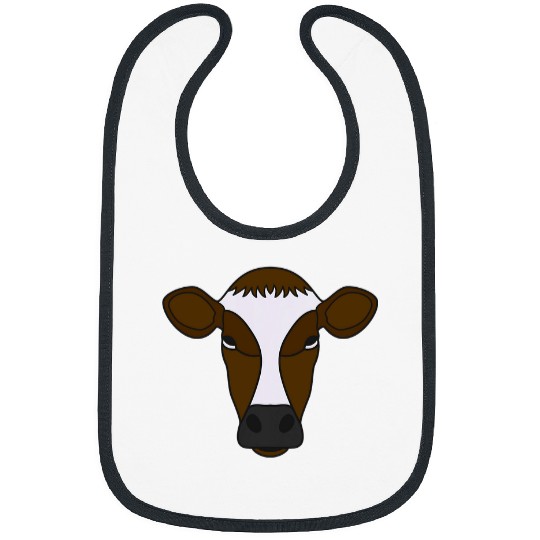 Holstein Cow Farmer Swiss Fleckvieh Face Animal Head 1 Bibs