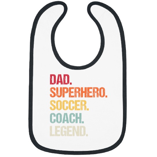 Dad Superhero Soccer Coachs Legend Fathers Day Soccer Lover Bibs