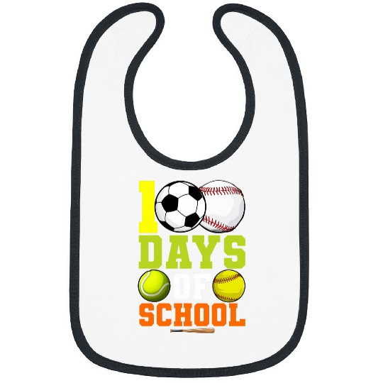 100 Days Of School Player Baseball Softball Tennis Soccer Bibs