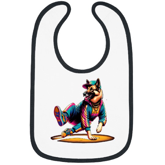 Hip Hop Norwegian Elkhound Dog Dancer Bibs