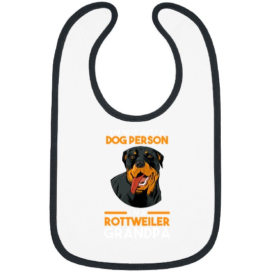 Dog Rottweiler Mens Dog Grandfather Rottweiler Grandpa Bibs