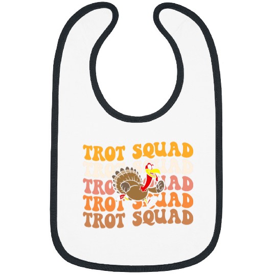 Retro Groovy Turkey Trot Squad Thanksgiving Turkey Runner Bibs