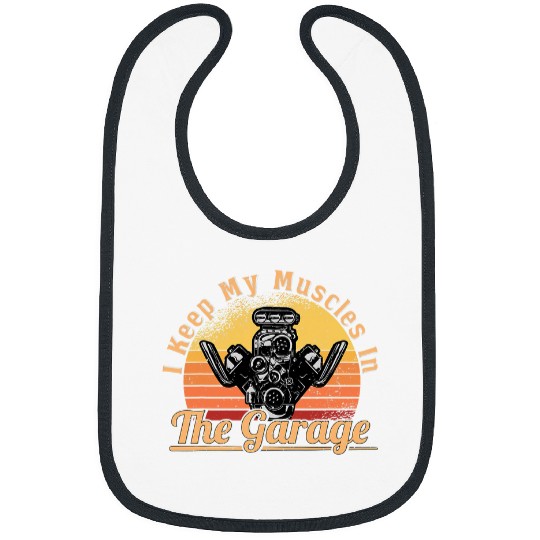 Muscles In The Garage 2Drag Racing Muscle Car Retro V8 21 Bibs