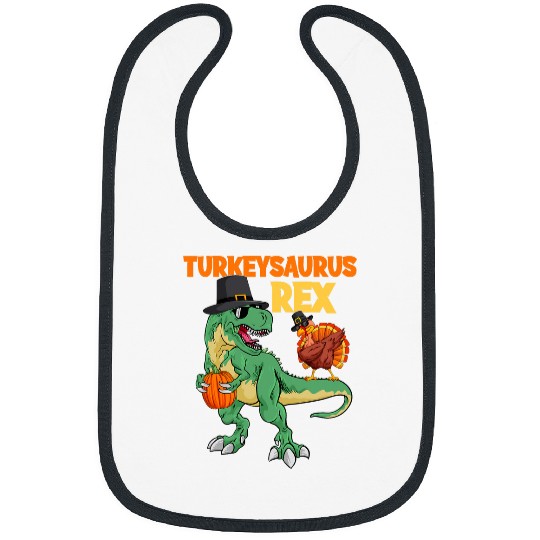 Turkeysaurus Rexs Turkey Dab Dino Boys Toddler Thanksgiving Bibs