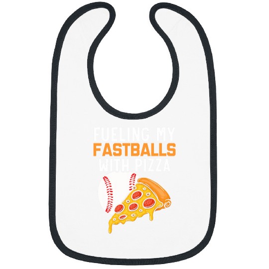 Pizza Baseball Player Baseball Lover Sport Italian Food 14 Bibs