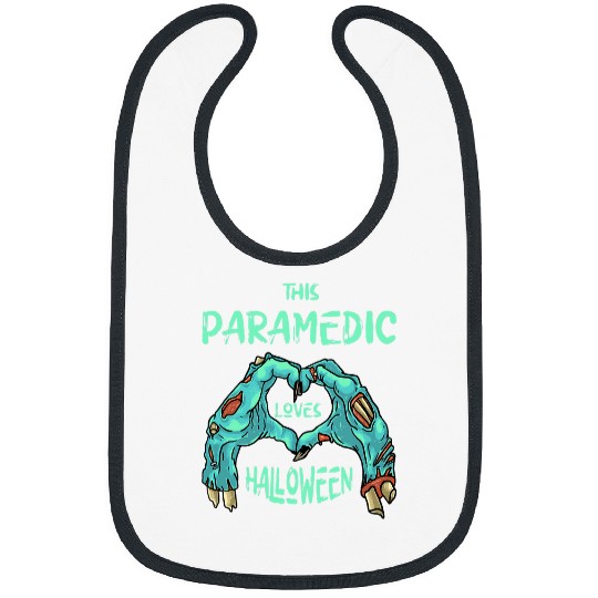 This Paramedic Loves Halloween EMT Zombie Bibs
