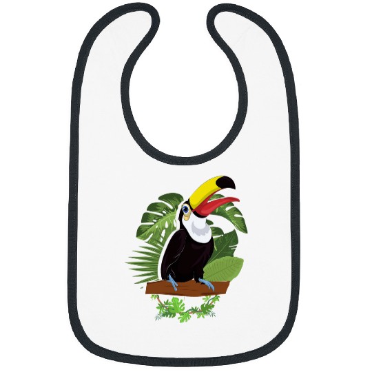 Tropical Animal Lover Summer Bird Rainforest Toucan Bibs