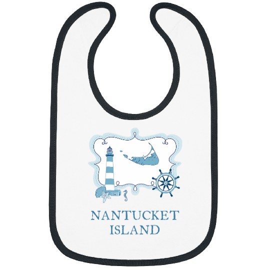 Nantucket Summer Style Clothing Light House and Wheel Bibs