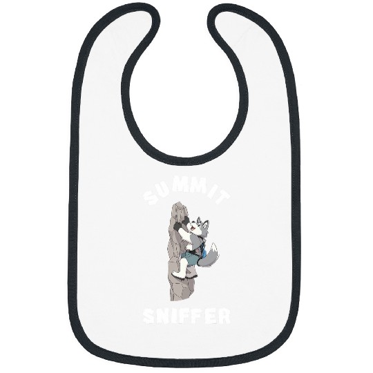 Husky Summit Sniffer Funny Dog Mountain Climbing Bibs