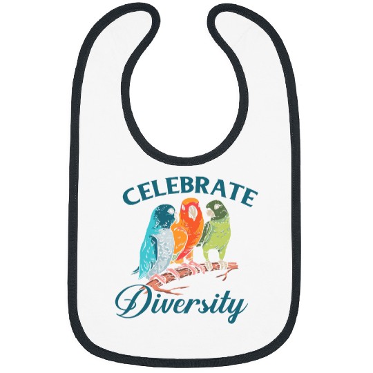 Parrots Funny Bird Lover Celebrate Diversity Parrot Bibs