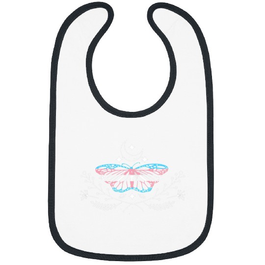 Transgender Pride Cottagecore Butterfly Proud Trans Ally Bibs