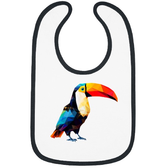 Toucan Paradise Bird Polygonal Artistry Bibs