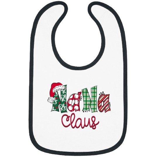 Nana Clause Cute Art Christmas Bibs