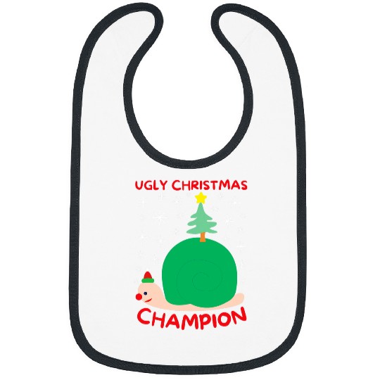 Ugly Christmas Champion Funny Rudolph Snail Holiday Sweater Bibs