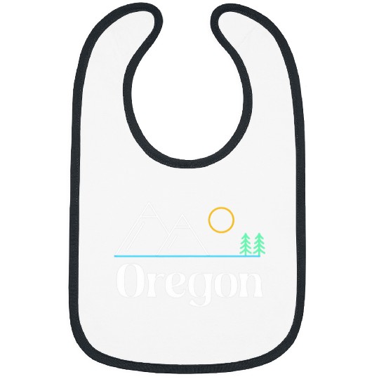 Lacrosse Gift Nature Oregon Design for proud Oregonians Bibs