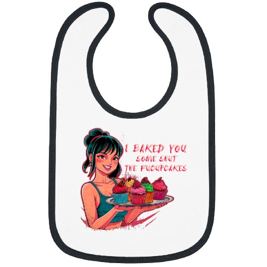 Funny Groovy Housewife I Baked You Some Shut The Fucupcakes Bibs
