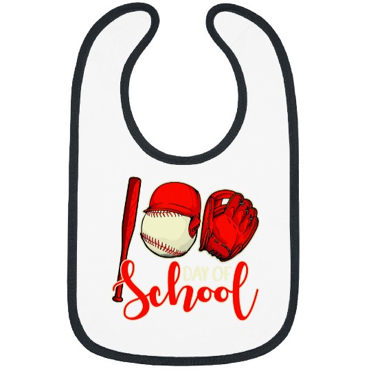 100 Days of School Baseball Teacher 100th Day Of School Bibs