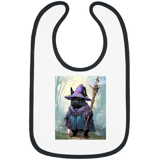 French Bulldog Wizard Funny Dog Magic Bibs