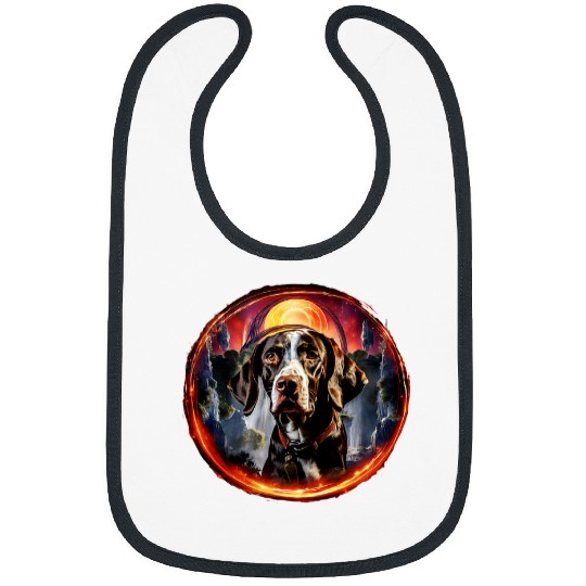 Movie Magic Portal German Shorthaired Pointer Art Dog Lover Bibs