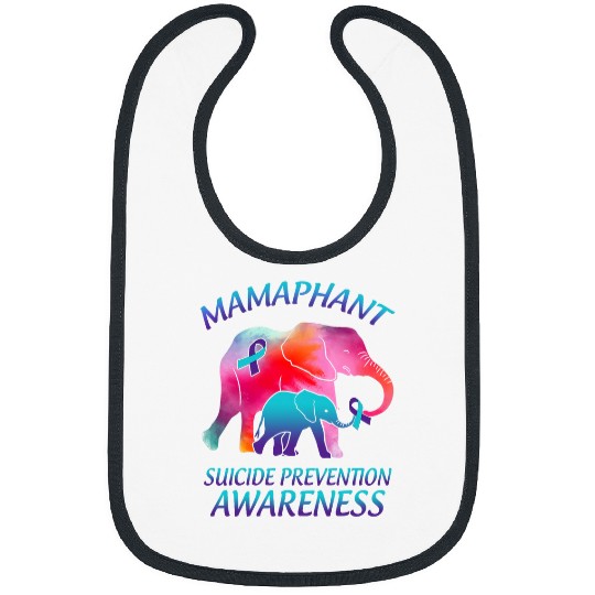 Mamaphant suicides Prevention Awareness Mama Elephant Women Bibs