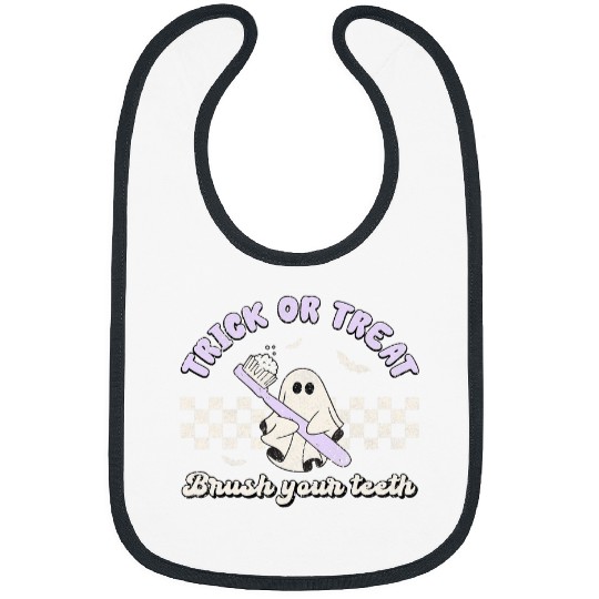 Trick Or Treat Brush Your Teeth dentists Halloween Costume 23 Bibs