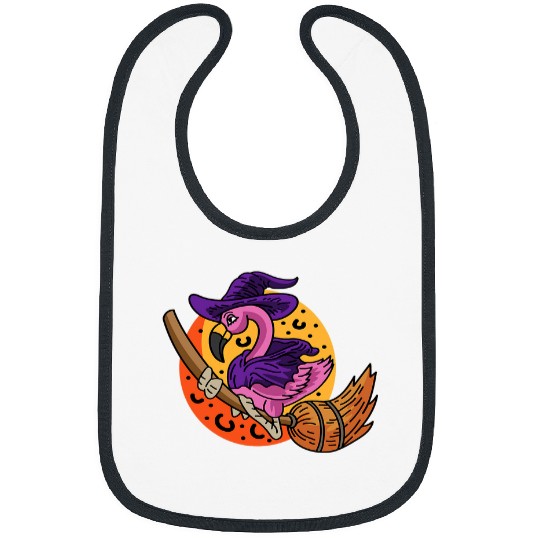 Flamingo Witch Magician Bibs