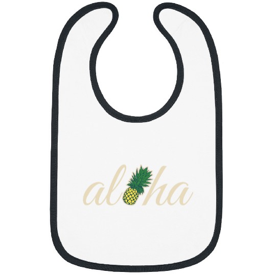 Hawaiian aloha tropical pineapples summer vacation beaches Bibs