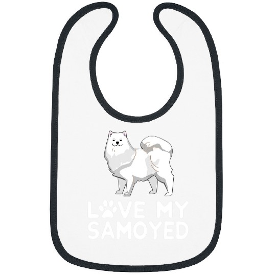 Dog Samoyed I Love My Samoyed Dog Lover Bibs