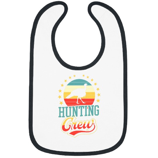 Turkey Hunting Crew Funny Matching Family Retro Vintage Bibs