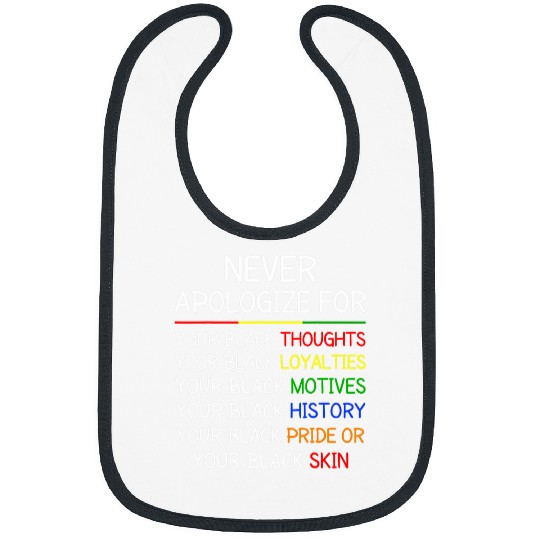 Never Apologize For Your Blackness Black History Month 3 Bibs
