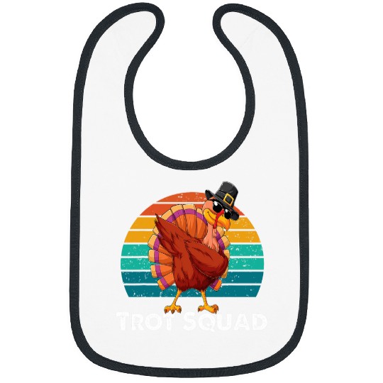 Turkey Trot Squad Thanksgiving Run Costume Funny Turkey Bibs