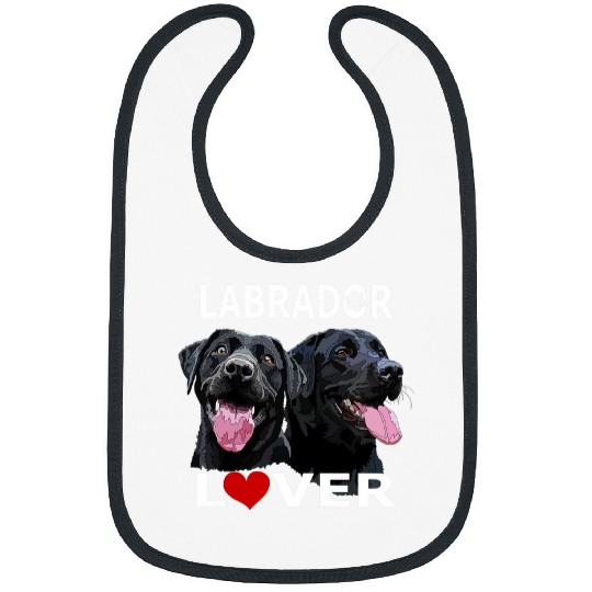 Black Labrador Retriever Lover Happy Black Lab Dog Mom Dad Bibs