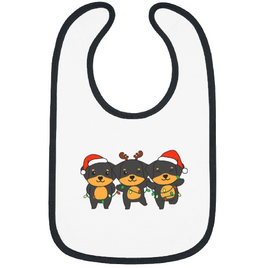 Dog Rottweiler Christmas Christmas Animals Cute Dogs Bibs