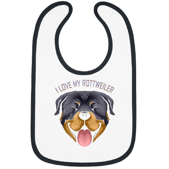 Dog Rottweiler Lover I Love My Rottweiler Bibs
