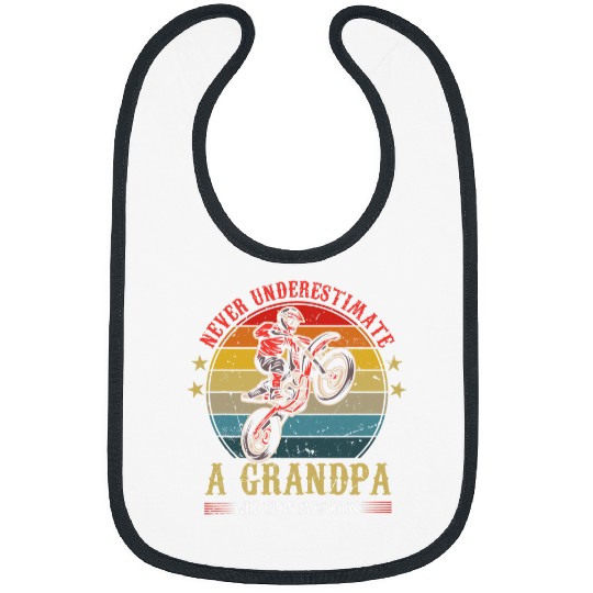 Mens Dirt Bike Never Underestimate a Grandpa who rides Motocross Bibs