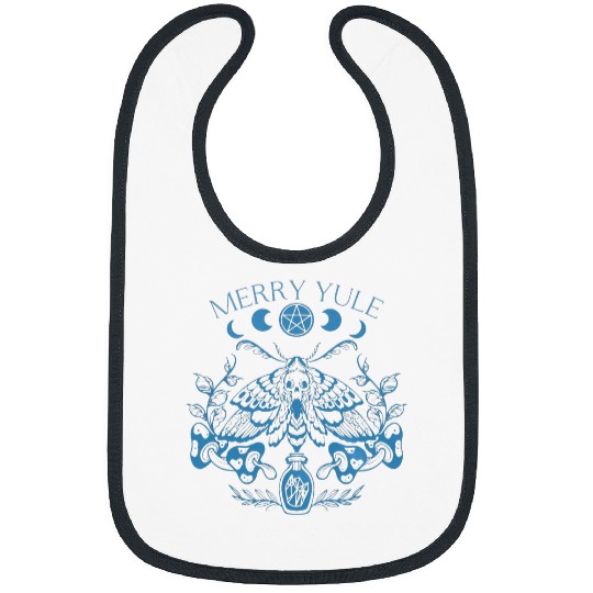 Merry Yule vintages Butterfly Winter Solstice Goth Holiday Bibs