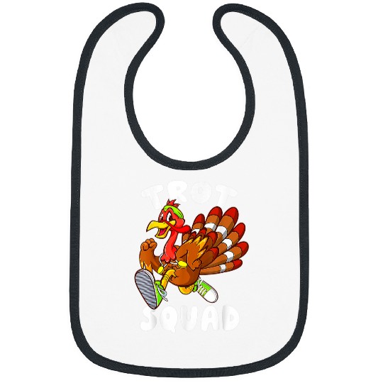 Turkey Trot Squad Funny Thanksgiving Day Running Gift Bibs