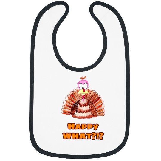 Lacrosse Gift Nervous Turkey 2Funny Thanksgiving Bibs