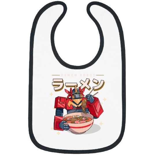 Ramen Life Japanese Food Japan Robot Asian Noodles Robotics Bibs