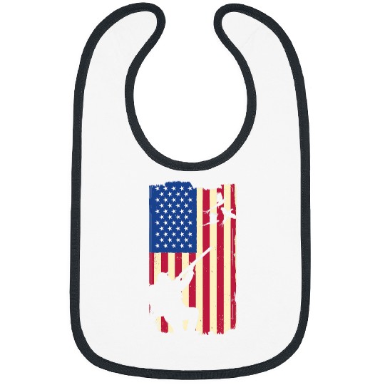 Pheasant Hunting Patriotic American Flag Upland Bird Hunting Bibs