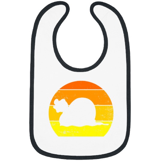 vintages Snail Retro Snail Silhouette 70s 80s Style Bibs